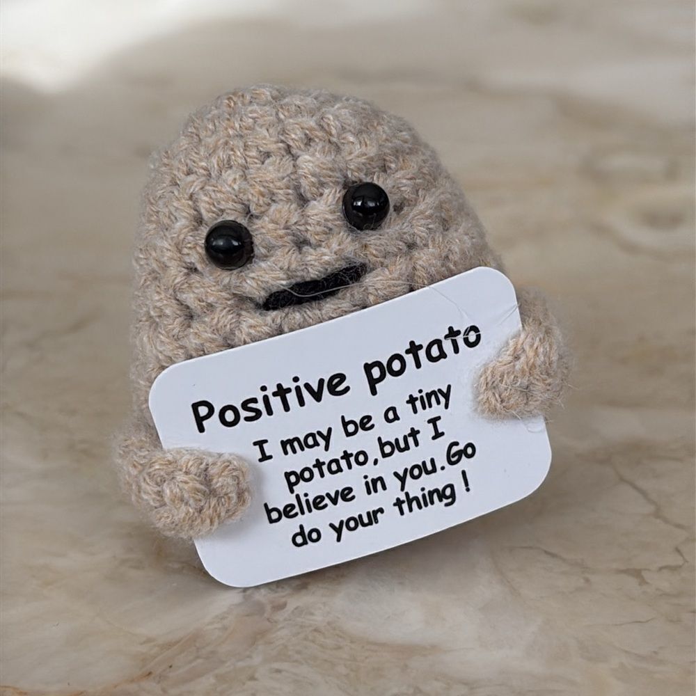 NEW! Positive Potato Motivational Emotional Support Crochet Ornament